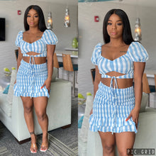 Load image into Gallery viewer, Rachel Crop Top &amp; Smocked Skirt Set
